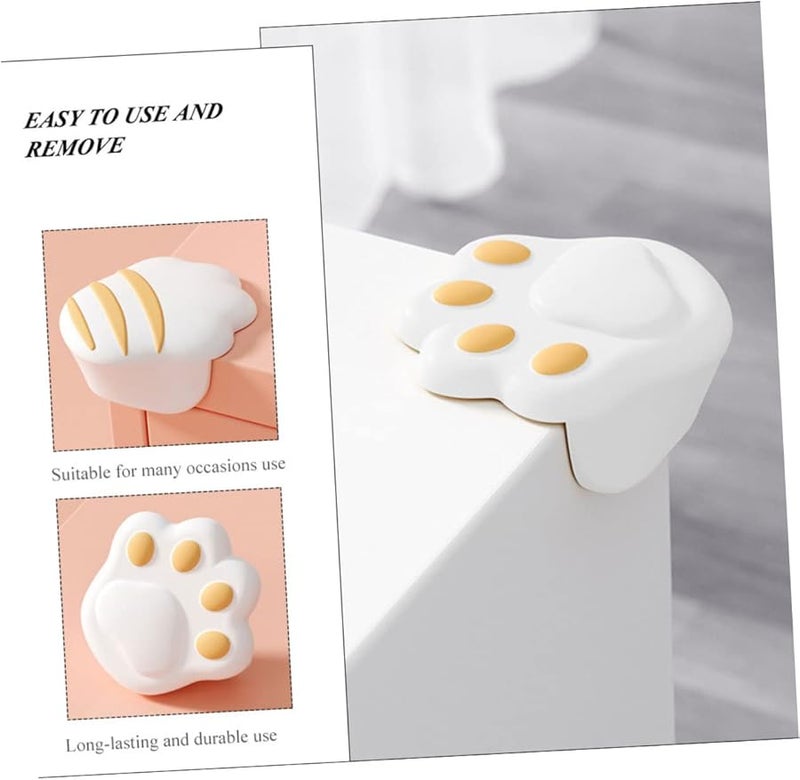 White Silicone Corner Guards 4pcs Table Edge Protectors Anti Collision Bumpers For Kids - Image 4